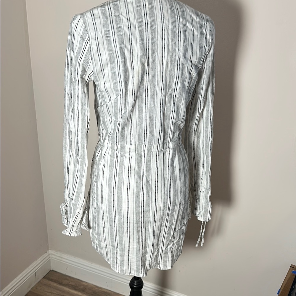 Shona Joy White Ruffled Wrap Dress with Tie Front - Picture 4 of 8